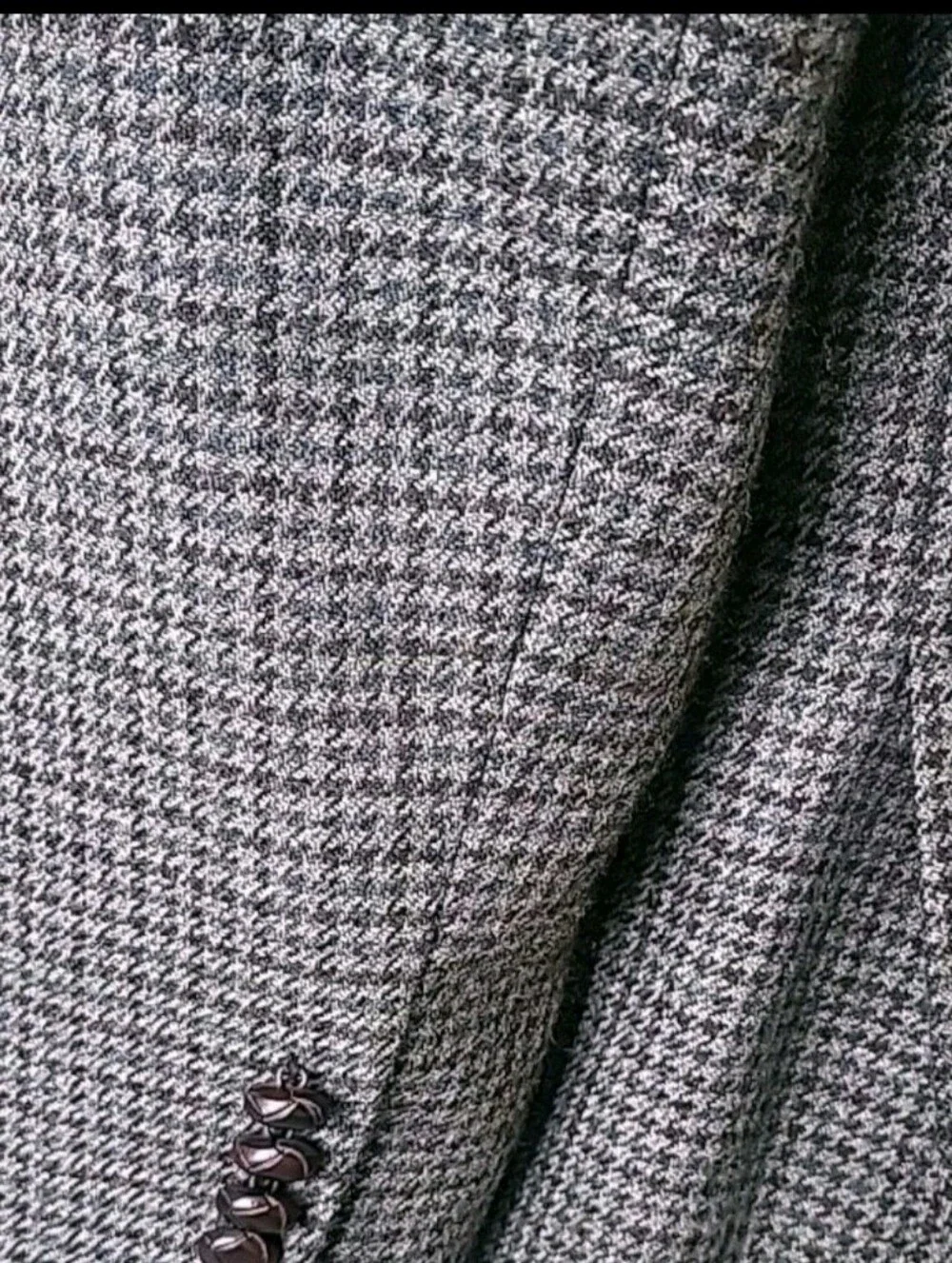 Lauren Ralph Lauren Blazer Mens 48L Brown Wool Trim Fit Houndstooth Sport Jacket